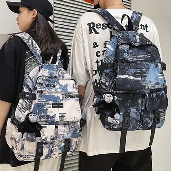 Модный женский студенческий повседневный рюкзак ins большой емкости 2023 года, корейская версия, новая мужская сумка серии Sen