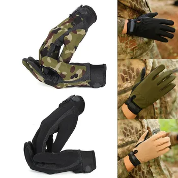 Мужские военно-тактические перчатки для занятий спортом на открытом воздухе, камуфляж, модные охотничьи перчатки с полными пальцами, противоскользящие защитные перчатки