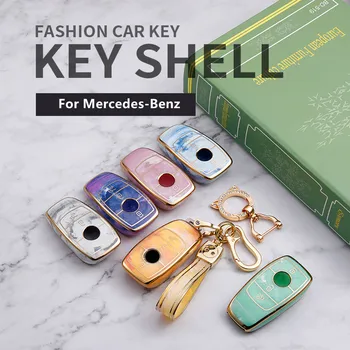 Мягкий Чехол Для Ключей Автомобиля из ТПУ Remote Key Cover Shell для Mercedes Benz A C E S Class GLA GLC GLE GL GLS CLA CLS AMG W205 W213 W177 W222