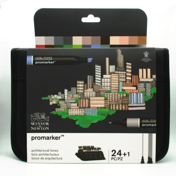 Набор архитектурных тонов Winsor & Newton Promarker 24 цвета