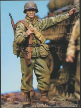 Набор для сборки солдата из смолы в масштабе 1/35, сцена, одиночная армия США (без танка), разобранные и неокрашенные игрушки 