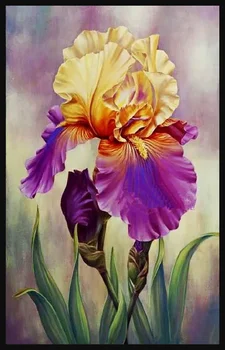 наборы цветов ириса ручной работы Proud Iris 14CT Холст СДЕЛАЙ сам, Наборы для вышивания крестиком Aida, Для домашнего декора в стиле вышивки