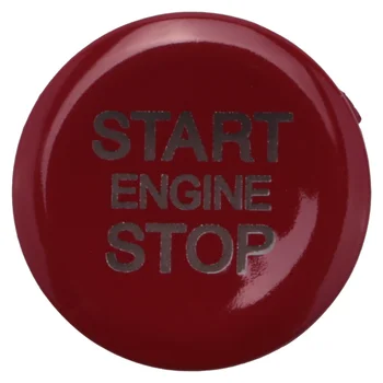 Накладка кнопки включения двигателя автомобиля ABS для Alfa Romeo Giulia Stelvio 2017 2018 (красный)