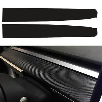 Наклейка на приборную панель автомобиля из матового углеродного волокна черного цвета для Tesla Model 3, Аксессуары для скребков