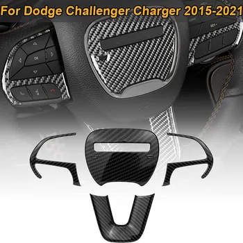 Наклейка с отделкой крышки рулевого колеса для Dodge Challenger Charger 2015 2016 2017 2018 2019 2020 2021 Автомобильные аксессуары