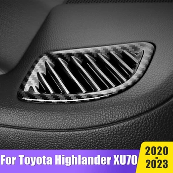 Наклейки на рамку вентиляционного отверстия кондиционера ABS для Toyota Highlander XU70 2020 2021 2022 2023 Автомобильные аксессуары