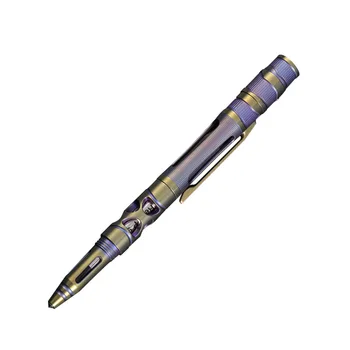 Наружная Портативная светодиодная лампа Многофункциональная тактическая ручка из титанового сплава с разбитым окном, ручка для самозащиты, защита безопасности