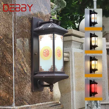 Настенный светильник DEBBY Solar, Винтажное уличное бра, Водонепроницаемое IP65 для домашнего двора, балкона, декора