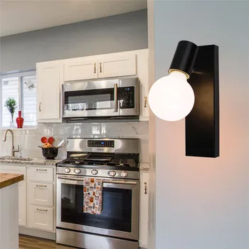 Настенный светильник Nordic Modern для крыльца Промышленный светильник для чердака для дома, спальни, кухни, прохода, балкона, Железный светодиодный настенный светильник