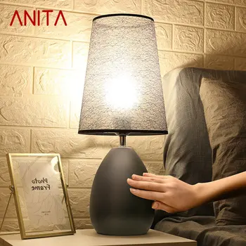 Настольная лампа ANITA Nordic LED с креативным сенсорным затемнением Настольная лампа Современная простая для дома гостиной спальни Прикроватного декора