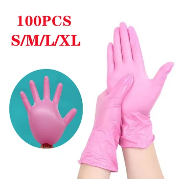 Нитриловые перчатки размера S/M/ L / XL, Одноразовые Универсальные латексные перчатки для лаборатории, Перчатки для уборки сада, Инструмент для выпечки, Бытовая кухня