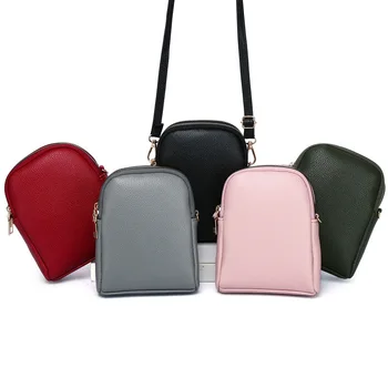 Новая маленькая круглая сумка Color Bump с легкой роскошной текстурой личи, одно плечо, сумка через плечо, женская сумка для мобильного телефона