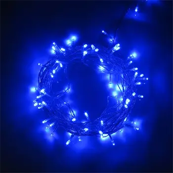Новейшая 200 светодиодных 22-метровых синих гирлянд Fairy Lights 8 режимов для вечеринки в Рождественском саду IP44