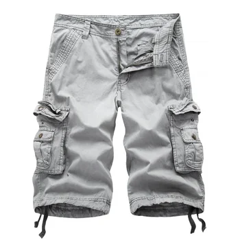 Новые брендовые мужские шорты-карго в стиле милитари, летние камуфляжные свободные шорты-карго, мужские камуфляжные летние короткие штаны, мужские шорты-карго
