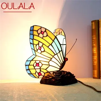 Новые настольные лампы OULALA, современный креативный светодиодный цветной настольный светильник с бабочкой для украшения дома, спальни