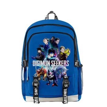 Новый Модный рюкзак Digimon Seekers на молнии, Новая простая классическая студенческая сумка из полиэстера, дорожная сумка