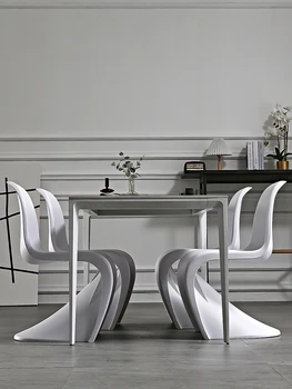 Обеденный стул для гостиной Nordic Акриловый Прозрачный Дизайнерский обеденный стул Современный минималистичный обеденный стол и стул для отдыха