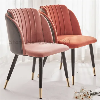 Обеденный стул с роскошной спинкой в скандинавском стиле, простой модный стул для маникюра, макияжа, табурет для отдыха в магазине чая с молоком, современный стул TG