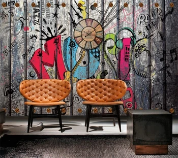 Обои wellyu на заказ 3d фреска ретро ностальгический фон с граффити настенная живопись гостиная спальня ресторан обои обои
