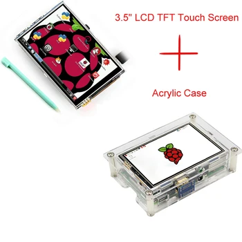 Оригинальный 3,5-дюймовый ЖК-TFT Сенсорный Дисплей для Raspberry Pi 3 Model B +/Плата Raspberry Pi 3 + Акриловый Чехол + Стилус