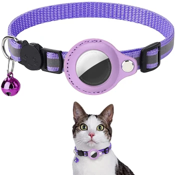 Ошейник-вкладыш Airtag для кошек с функцией поиска, защитный чехол для защиты от потери, аксессуары для собак-трекеров, Светоотражающие ошейники для домашних животных