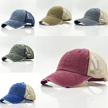 Повседневная простота, спортивные кепки для мужчин, кепка с дышащей сеткой, солнцезащитная шляпа, бейсболка с сетчатым козырьком, летняя шляпа дальнобойщика