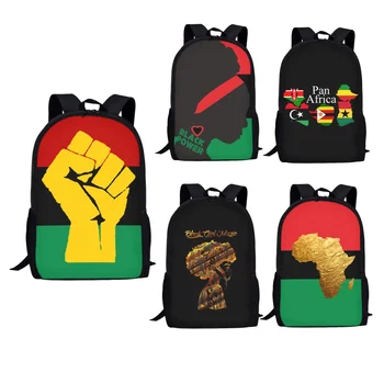 Повседневный женский рюкзак Black Power с африканским флагом UNIA, детские школьные сумки 
