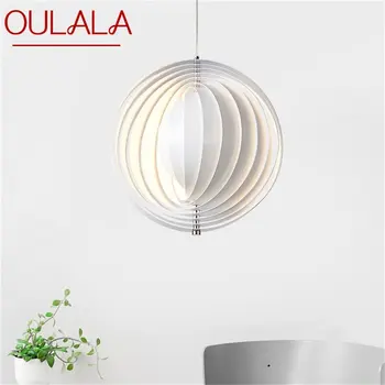 Подвесной светильник OULALA Современные креативные белые светодиодные лампы Светильники для домашней декоративной столовой