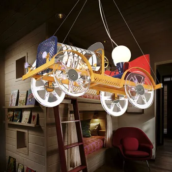 Подвесной светильник для детского автомобиля TEMAR, Винтажный светодиодный Креативный мультяшный светильник для декора детского сада с дистанционным управлением