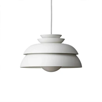 Подвесной светильник для концерта, современные минималистичные декоративные светильники из белого металла для гостиной, столовой, домашней спальни