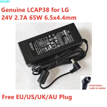 Подлинный LCAP38 24 В 2.7A 65 Вт 6,5x4,4 мм Адаптер Переменного Тока Для LG AAH-01 BN63-06990 Монитор Ноутбук Блок Питания Зарядное Устройство