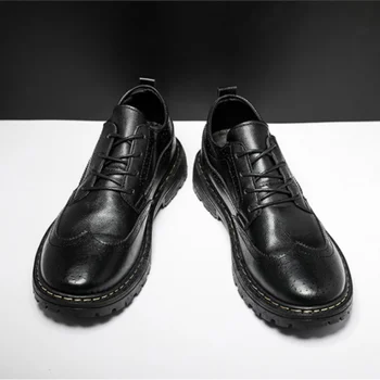 Популярная мужская обувь Zapatos Hombre, Весеннее мужское деловое платье, маленькая кожаная обувь, Трендовая обувь в британском стиле, Повседневные кроссовки, Обувь