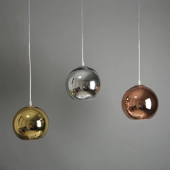 Постмодернистские подвесные светильники из гальванического стекла с пузырьковым шаром, светодиодная подвесная лампа для гостиной, кухни, столовой.