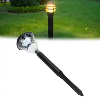 Садовый светильник для дорожки на солнечных батареях ABS поликристаллический кремний Водонепроницаемый 600 мАч Двухрежимный инструмент наружного освещения для внутреннего двора