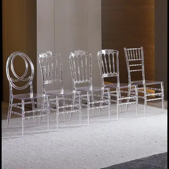 Свадебный зал отеля свадебный банкетный зал прозрачный хрустальный стул из акрила ПК пластик one bamboo Napoleon chair