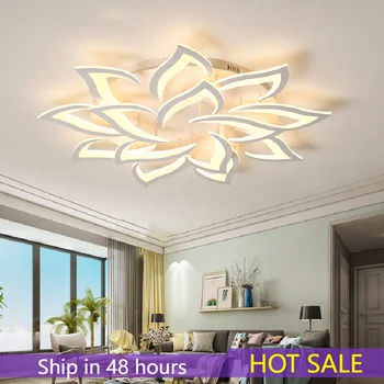 Светодиодная потолочная люстра современная роскошь lotus для гостиной /столовой, кухни, спальни, светильников в стиле ар-деко