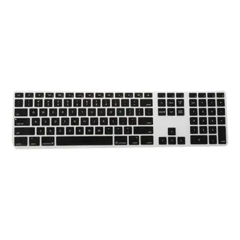 Силиконовая защитная пленка для тонкой клавиатуры с цифровой клавиатурой черного цвета
