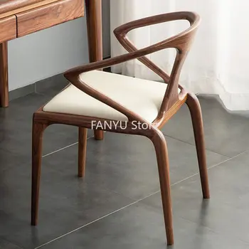 Скандинавские деревянные обеденные стулья Минималистичный дизайн гостиной, Обеденные стулья для отдыха, Роскошный балкон, Cadeiras Предметы домашнего обихода WZ50DC