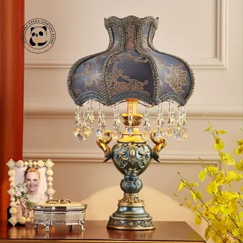 Скандинавский дизайн, роскошный стиль, ретро настольная лампа, тканевый абажур, винтажный декор комнаты, настольные лампы, прикроватный фон для кабинета, спальни