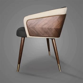 Скандинавский современный дизайнерский обеденный стул, Роскошное деревянное кресло, Минималистичный качественный шезлонг, Удобная мебель для гостиной в стиле Табурет