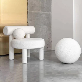 Скандинавский фланелевый стул для гостиной, минималистичная мебель, креативное кафе, домашний диван со спинкой для отдыха, кресло для односпального дивана