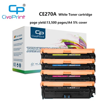 Совместимый с Civoprint корпоративный картридж с белым тонером CP5525 HPCE270A CE271A CE272A CE273A 650A CP5525N CP5225DN Color LaserJet