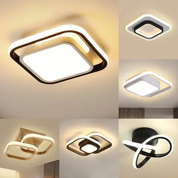 Современные светодиодные потолочные светильники, люстра, светильник в скандинавском стиле для гостиной, Минималистичные приспособления для защиты глаз для гостиной внутри помещения