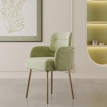 Современные стулья для столовой с металлической спинкой в скандинавском стиле, эргономичные кресла для отдыха, роскошная мебель для гостиной Silla Comedor House MQ50CY