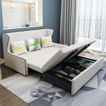 Современный легкий экстравагантный качественный бытовой Умный Многофункциональный Диван Раскладной диван-кровать с местом для хранения вещей