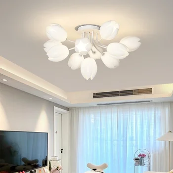 современный потолочный светильник, дизайн потолочного светильника, современная светодиодная лампа, потолочный домашний светильник, стеклянный потолочный светильник для столовой, абажуры для ламп