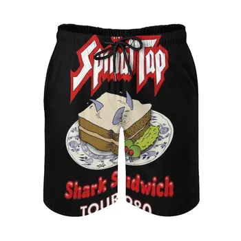 Спинномозговая пункция-Shark Sandwich Tour 1980 Мужские пляжные шорты Пляжные шорты Бермуды Шорты для серфинга Дэвид Сент-Хаббинс Найджел Тафнел
