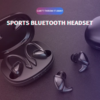 Спортивные беспроводные наушники Bluetooth с микрофоном IPX5 Водонепроницаемые ушные крючки Bluetooth Наушники Hi-Fi Стерео Музыкальные наушники для телефона