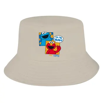Улица Сезам Панама Cookie Monster Elmo Мужская Женская рыбацкая кепка в стиле хип-хоп, Пляжные шляпы для рыбалки от солнца