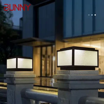 Уличная солнечная лампа на столбе BUNNY, светодиодные креативные квадратные фонари на столбе, водонепроницаемые IP65 для дома, виллы, крыльца отеля, внутреннего двора.